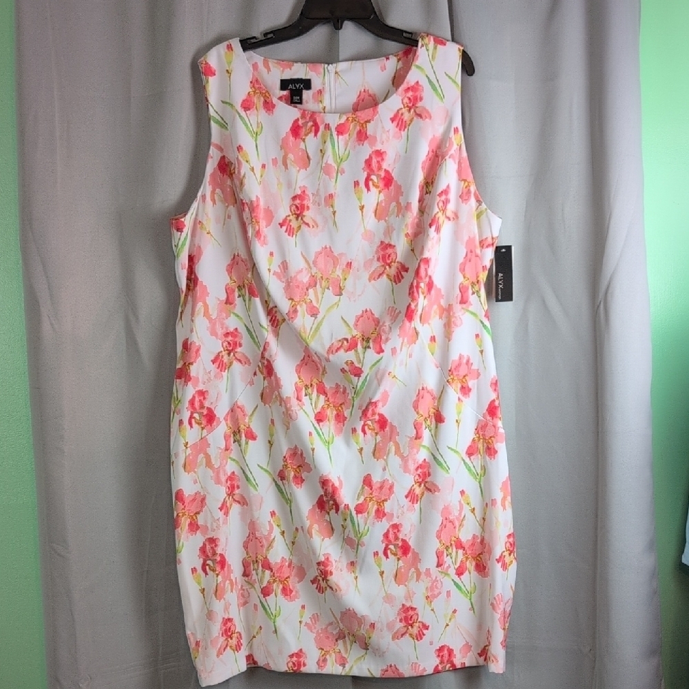 Alyx Floral Midi Dress - Pink and White‎